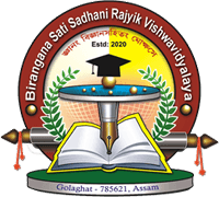 Birangana Sati Sadhani Rajyik Vishwavidyalaya logo