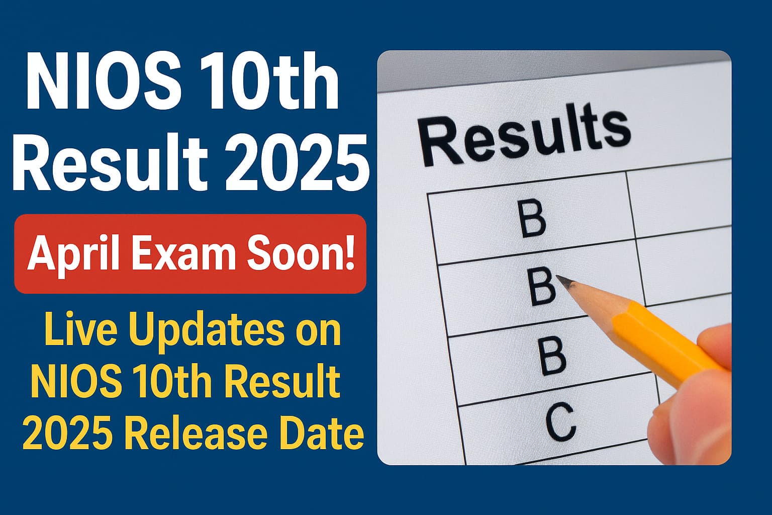NIOS 10th Result 2025 April Exam Soon! Live updates on NIOS 10th Result 2025 Release Date
