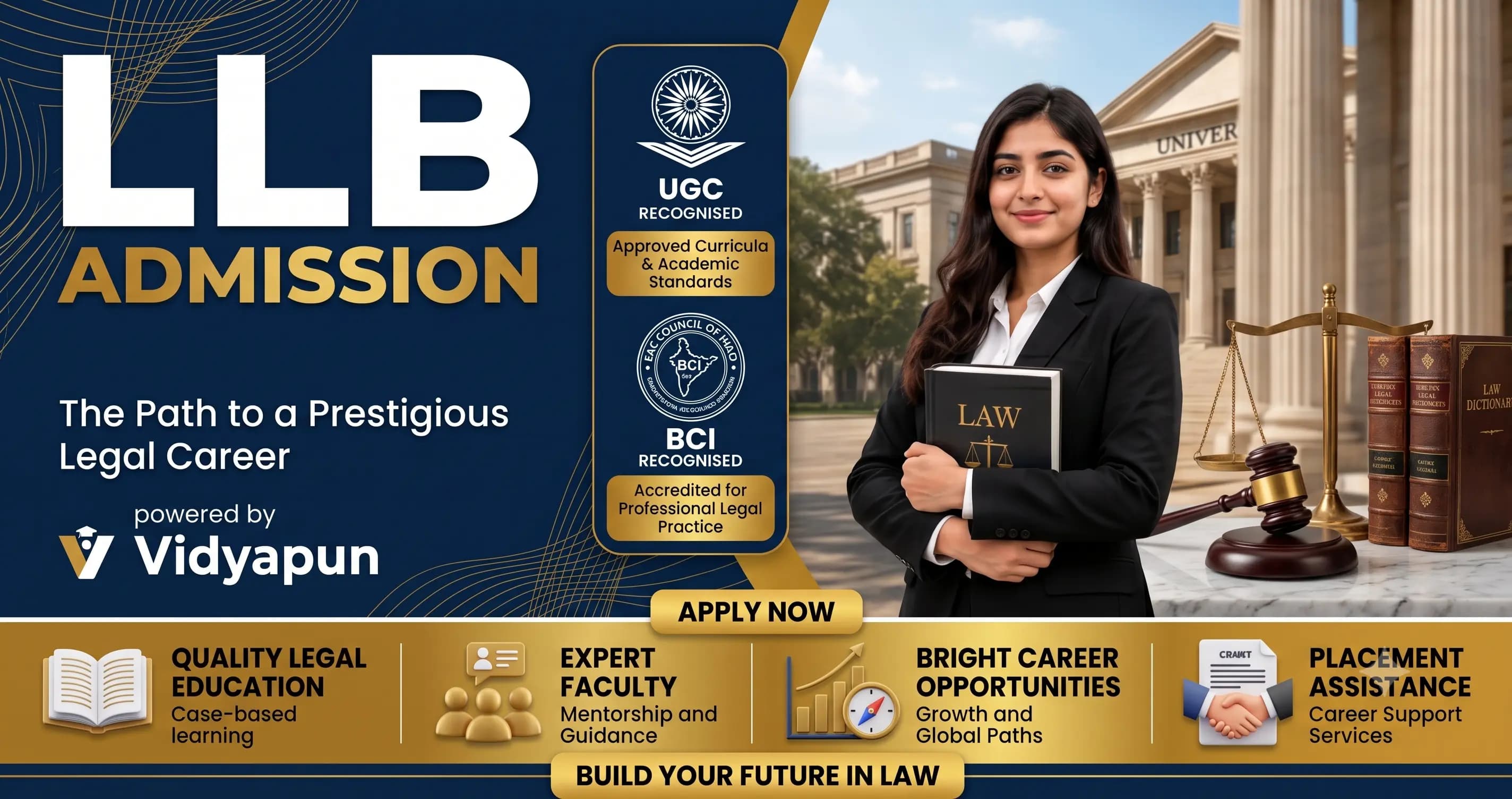 Best LLB Admission in UGC & BCI Recognised Universities