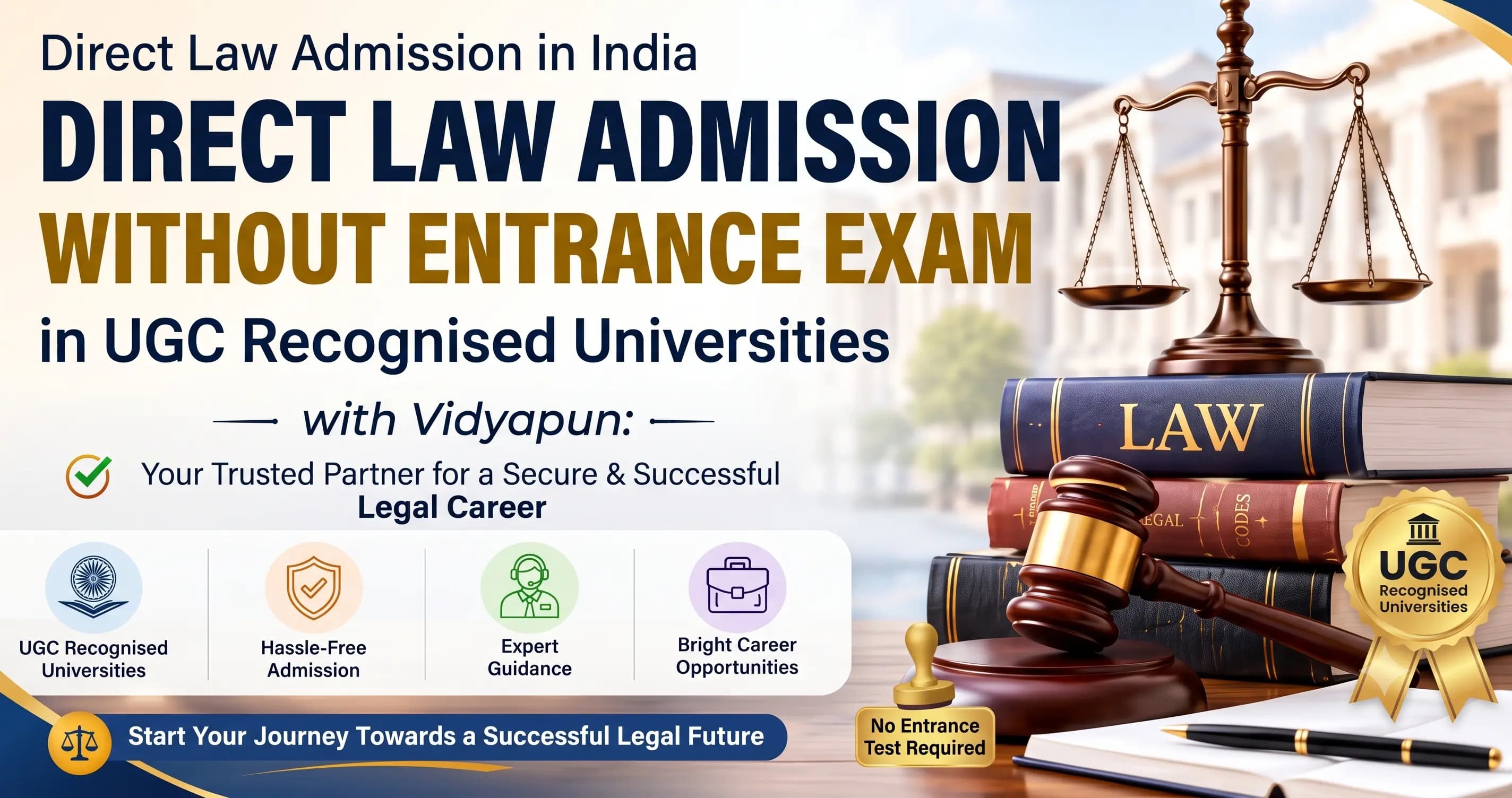 Direct Law Admission in India Without Entrance Exam: Complete Guide
