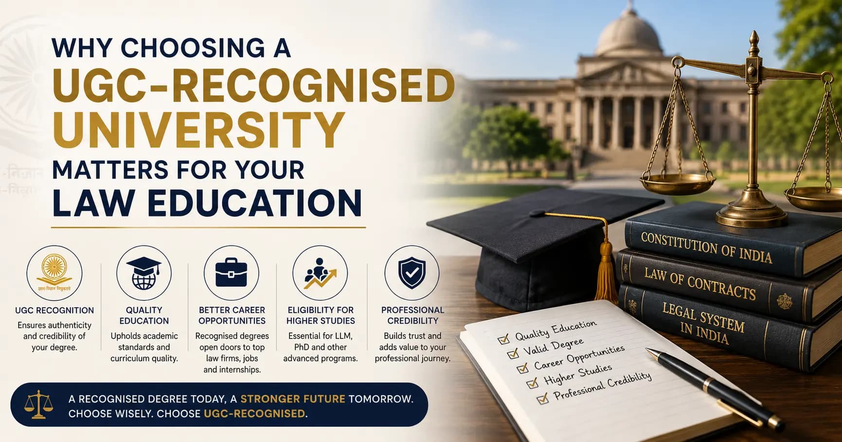 Why Choosing a UGC-Recognised University Matters for Your Law Education