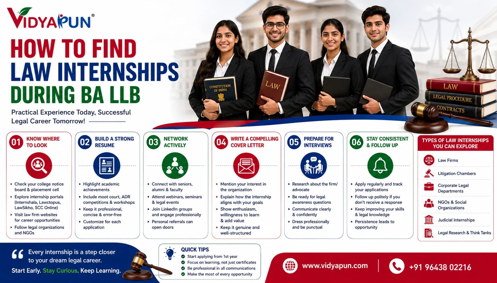 How to Find Law Internships During BA LLB